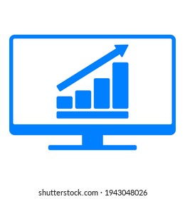 Bar chart and screen on white