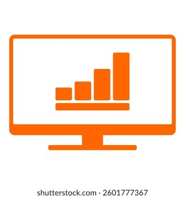 Bar chart and screen on white
