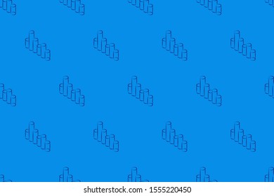bar chart seamless pattern.blue color. modern minimal  style. for texture, wallpaper, gift, cover, decor, background, interior, cloth, fabric, etc. 