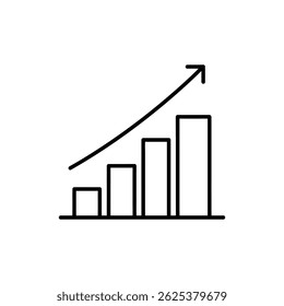 Gráfico de Barras em Forma de Escadaria - Conceito de Crescimento e Sucesso