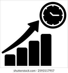 Bar Chart Simple Icon Vector Illustration Concept