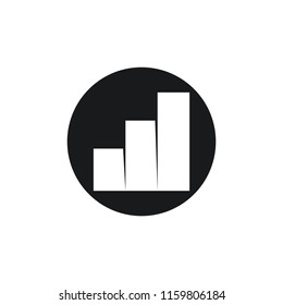 bar chart simple paper design logo vector