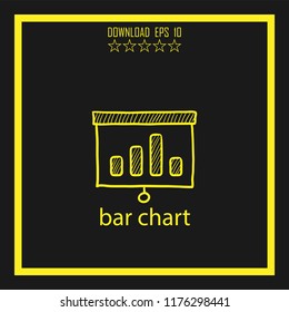 bar chart  sketch vector icon