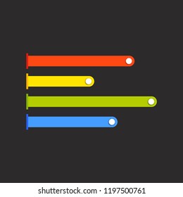 Bar chart statistics diagram vector