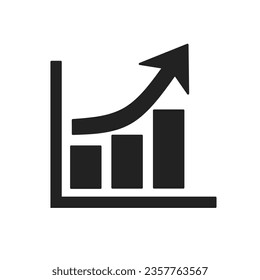 bar chart statistics flat icon vector