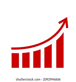 Bar Chart Stats icon design. Success and business growth concept.