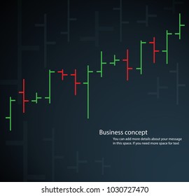 bar chart stock exchange vector illustration