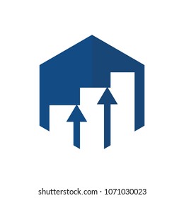 Bar and chart symbol. Business icon. Finance logo. Vector eps 10.