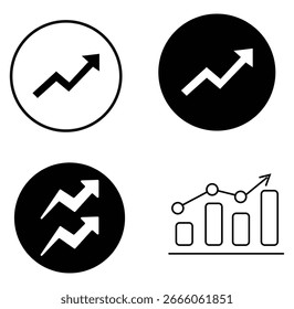 Bar chart symbol on white background. Vector illustration.