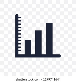 Bar chart transparent icon. Bar chart symbol design from Analytics collection. Simple element vector illustration on transparent background.