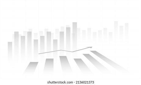 bar chart with uptrend arrow show stock market price or financial investment profit. business planning management background concept