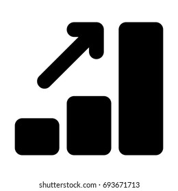 Bar Chart upwards icon