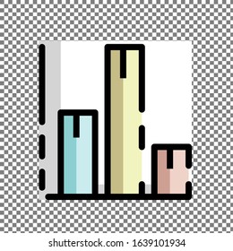 Bar chart vector.can be used as symbols, logos, and icons