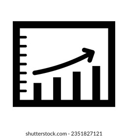 Bar Chart Vector Glyph Icon For Personal And Commercial Use.
