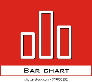Bar chart vector icon