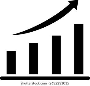 Ícone de vetor do Gráfico de Barras. Pode ser usado para impressão, aplicativos móveis e da Web.