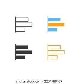 bar chart vector icon data presentation