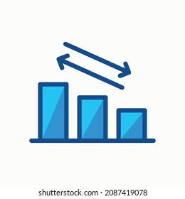  icono vectorial de gráfico de barras, símbolo de diagrama. Ilustración vectorial plana moderna y simple para sitio web o aplicación móvil