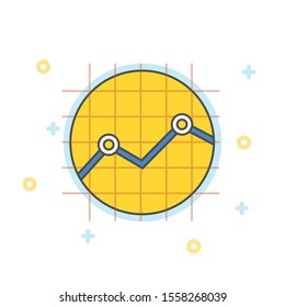 Bar Chart Vector Icon. Flat icon isolated on the white background.