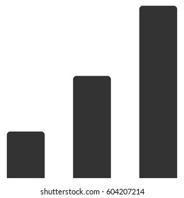 Bar Chart vector icon. Flat gray symbol. Pictogram is isolated on a white background. Designed for web and software interfaces.