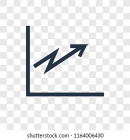 Bar chart vector icon isolated on transparent background, Bar chart logo concept