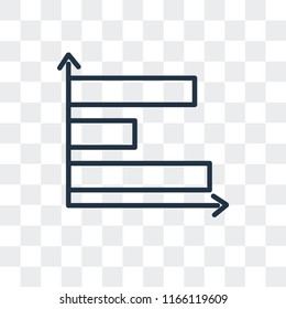 Bar chart vector icon isolated on transparent background, Bar chart logo concept