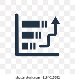 Bar chart vector icon isolated on transparent background, Bar chart transparency concept can be used web and mobile