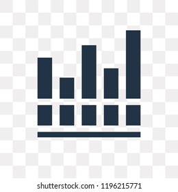 Bar chart vector icon isolated on transparent background, Bar chart transparency concept can be used web and mobile