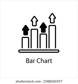 Bar Chart Vector icon stock illustration