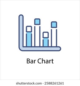 Bar Chart Vector icon stock illustration
