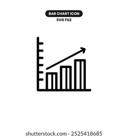 Ícone de arte vetorial de gráfico de barras	
