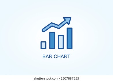 Bar Chart Vector Or Logo Sign Symbol Illustration