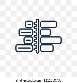 Bar chart vector outline icon isolated on transparent background, high quality linear Bar chart transparency concept can be used web and mobile