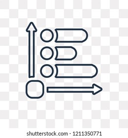 Bar chart vector outline icon isolated on transparent background, high quality linear Bar chart transparency concept can be used web and mobile