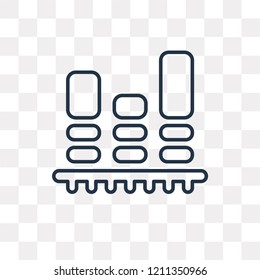 Bar chart vector outline icon isolated on transparent background, high quality linear Bar chart transparency concept can be used web and mobile