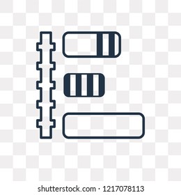 Bar chart vector outline icon isolated on transparent background, high quality linear Bar chart transparency concept can be used web and mobile