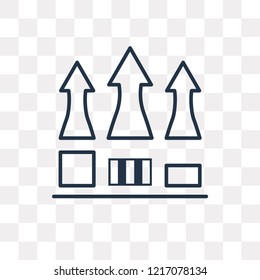 Bar chart vector outline icon isolated on transparent background, high quality linear Bar chart transparency concept can be used web and mobile