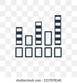 Bar chart vector outline icon isolated on transparent background, high quality linear Bar chart transparency concept can be used web and mobile