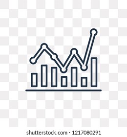 Bar chart vector outline icon isolated on transparent background, high quality linear Bar chart transparency concept can be used web and mobile