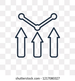 Bar chart vector outline icon isolated on transparent background, high quality linear Bar chart transparency concept can be used web and mobile