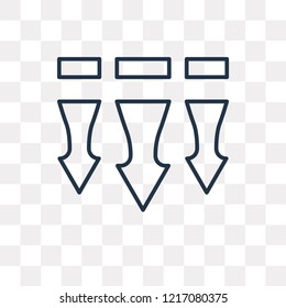 Bar chart vector outline icon isolated on transparent background, high quality linear Bar chart transparency concept can be used web and mobile