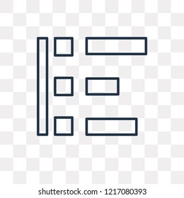 Bar chart vector outline icon isolated on transparent background, high quality linear Bar chart transparency concept can be used web and mobile
