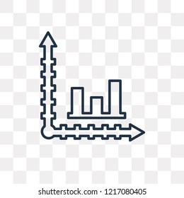 Bar chart vector outline icon isolated on transparent background, high quality linear Bar chart transparency concept can be used web and mobile