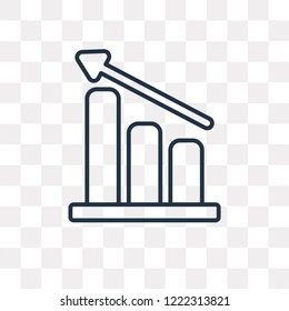 Bar chart vector outline icon isolated on transparent background, high quality linear Bar chart transparency concept can be used web and mobile