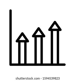 bar chart vector thin line icon 