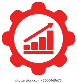 Bar chart and wheel on white