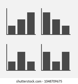 bar charts icon set