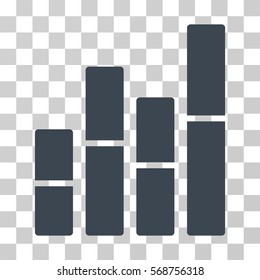 Bar Charts icon. Vector illustration style is flat iconic symbol, smooth blue color, transparent background. Designed for web and software interfaces.