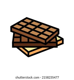 bar chocolate color icon vector. bar chocolate sign. isolated symbol illustration