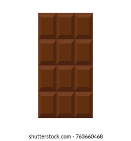 bar of chocolate flat design icon isolated on white background